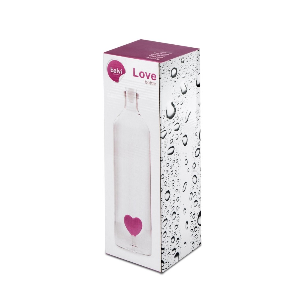 Bouteille d'eau en verre borosilicaté Balvi LOVE L. 1,2 Balvi